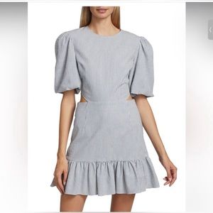 Veronica Beard Iker Puff Sleeve Cutout Minidress size 10   2045